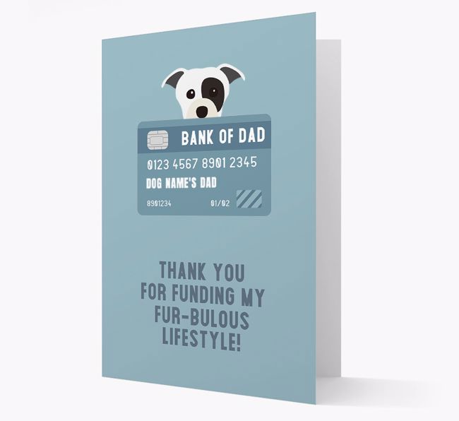 'Bank of Dad' - Personalised {breedFullName} Card